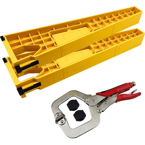 Outils pour l'installation de tiroirs, perceuse, pince en C, pince robuste de 28 cm, kit d'outils pour l'installation de glissières de tiroir, gabarit de positionnement pour glissières de tiroir (1/4)