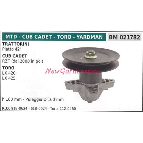 Cubo portacuchillas para tractor de césped segadora plana 42 pulgadas MTD 021782
