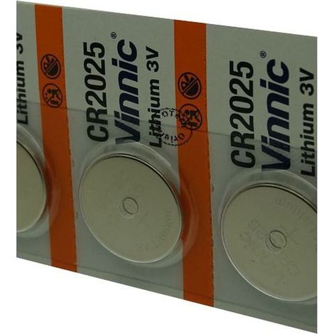 Pack de 5 piles Vinnic pour DIVERS CR2025-1W (1/2)