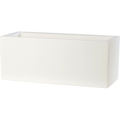 Jardinera rectangular blanco 60x24,5 cm h 24,5 mod. Schio cassa