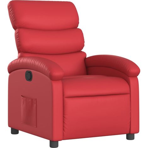 Maison Exclusive - Poltrona Reclinabile Rossa in Similpelle