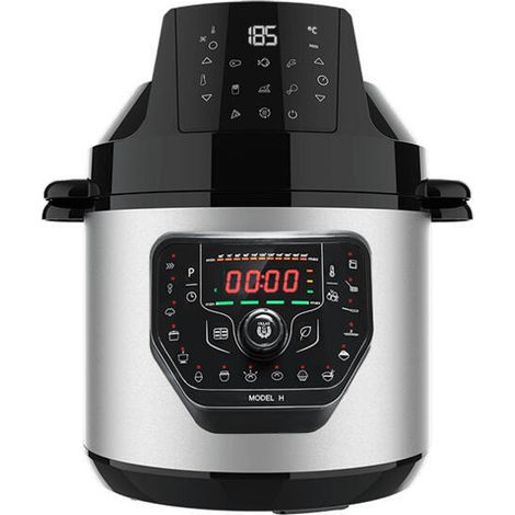 Olla programable de 6 litros de capacidad con cabezal freitora aire.