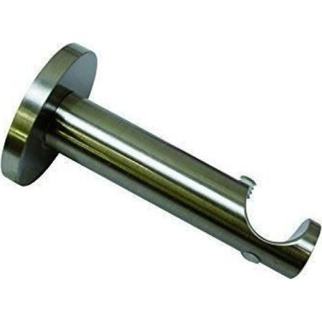 Support Pour Tringle - Acier - Diamètre 20 mm - 1 Rainure Ouverte - Pour Système À Intérieur De Tringle - 1 Pièce