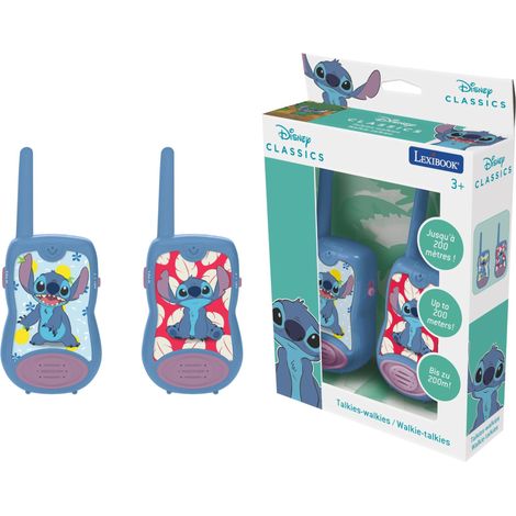 Lexibook - Disney Stitch - Walkie Talkies, 200m, Set di Comunicazione per Bambini, 2 canali di Comunicazione, Clip da Cintura, Blu/Viola, TW12DLXB (1/5)
