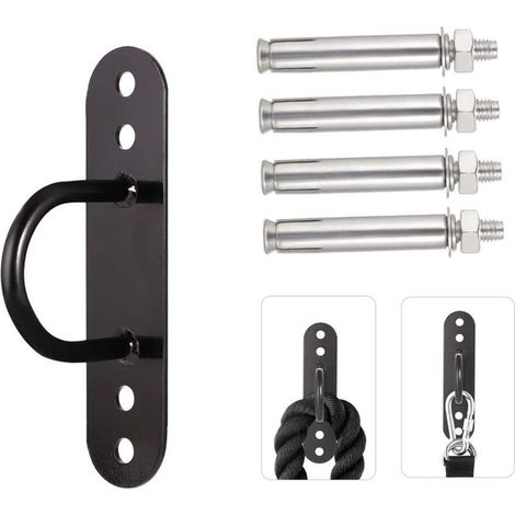 EASYCOMFORT Murs/Plafond Mont Fourchette pour Gym & Home Suspension Sangles ancrer Anneaux Olympiques Fitness Training Yoga Swing (1/5)