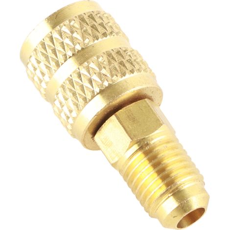 Raccord de tuyau de climatisation R410A, filetage mâle SAE 1/4" et filetage femelle SAE 5/16". (1/5)