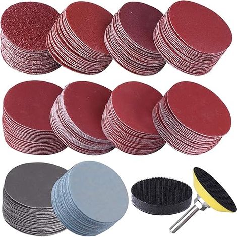 200 Stück 50-mm-Schleifscheiben, Körnung 80, 180, 240, 320, 400, 600, 800, 1000, 2000, 3000 zum Schleifen, Fräsen und Gravieren
