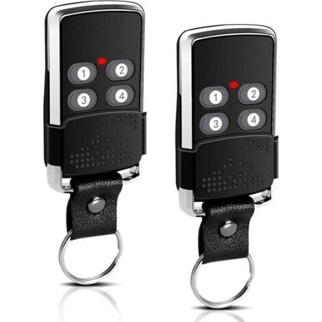 Lot de 2 télécommandes 433 MHz pour porte de garage, porte de garage Hansender, 2 télécommandes de rechange compatibles avec eL11Q, eL12Q, eL13Q, eL17Q eLN, eLC RT1, eLB7Q, eLB7Qk, eLB7Qk2, eL4T, (1/4)