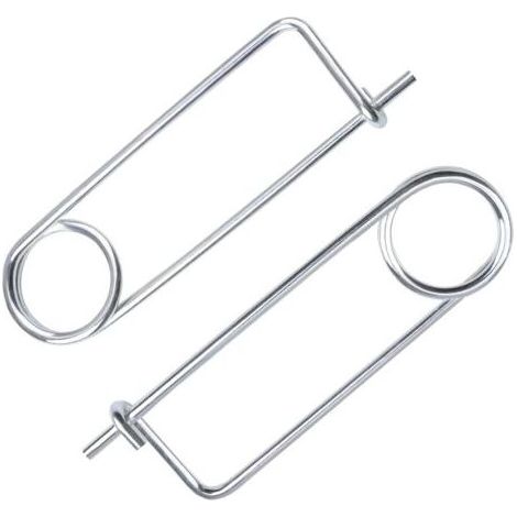 Set di 5 perni di bloccaggio large rod, M6 x 200 robusto, spille di sicurezza, in acciaio a forma di pin per la fattoria, prato, giardino, gancio di traino (1/5)