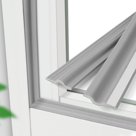 (Gris, 6Mx3CMx7MM)Joint de Isolant Fenetre Phonique, Autocollante Fenêtre Coulissante Bande Météo, Boudin Porte, Coupe Vent et Anti Poussière Joint Porte Fenetre (1/5)