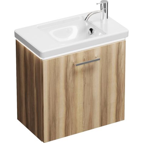 Burg Eqio Keramik-WT+WT-Unterschrank Frassino Dekor Cappuccino/Alpinw. GRP95