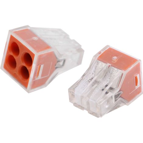 100 pièces connecteurs PCT à 4 trous, raccords universels pour câbles électriques rigides et flexibles, embouts de câble PCT-104 (1/5)