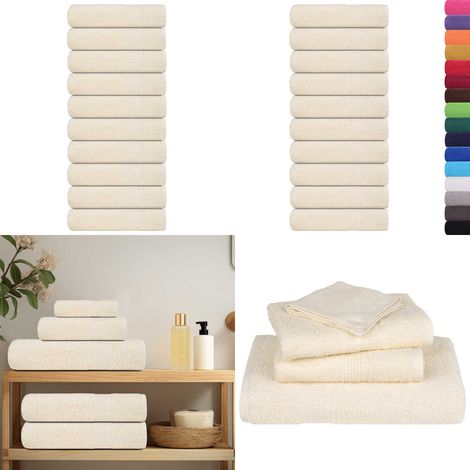 vidaXL Handtücher 10 Stk. Creme 50x100 cm 360 g/m² 100% Baumwolle (1/5)