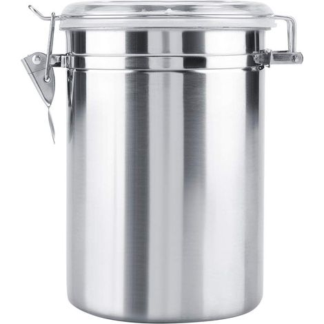 Récipient de café, pot de stockage hermétique sous vide de récipient à café d'acier inoxydable de la meilleure qualité pour le haricot de thé de sucre(1900ml).