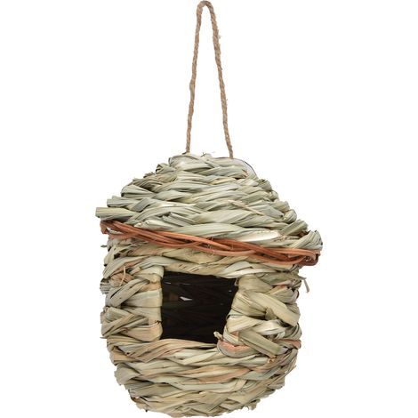 Cabane à oiseaux tissée à la main, maison d'oiseau décorative et dégradable, nid d'oiseau pour le jardinage extérieur