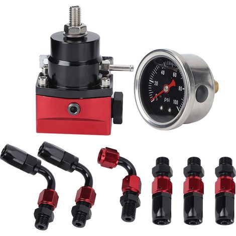 Régulateur de pression de carburant universel réglable avec kit de raccord AN 6 (1/4)