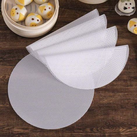 8 Pièces Feuilles Rondes de Déshydrateur de Silicone, Maille Séchoir À Fruits Tapis Déshydratant Antiadhésif pour Fruits Feuille de Maille de Tapis de Vapeur Réutilisable pour Séchoir à Fruits (1/4)