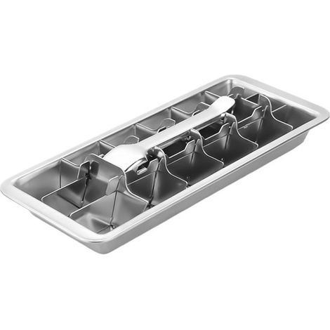 Bandeja para cubitos de hielo,Moldes pequeños para hielo,Acero inoxidable,Máquina de hielo con cuchara,18 cubitos de hielo,28,5123 cm (1/5)