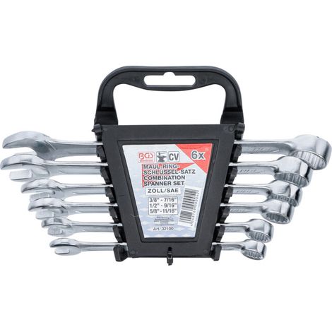 Jeu de clés mixtes en pouce 3/8" - 11/16" 6 pièces Kraftmann (1/2)