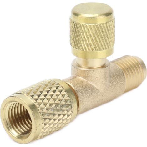 Valve d'échappement 1/4 SAE, adaptateur de charge pour climatisation et réfrigération R22, R12 et R134 (1/5)