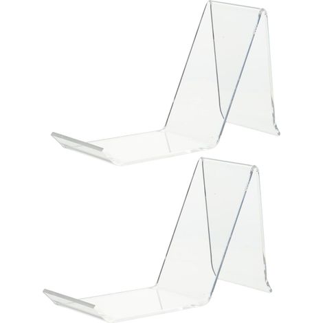 2 pièces Présentoir de Chaussures Acrylique Transparent Support Sandales (1/4)