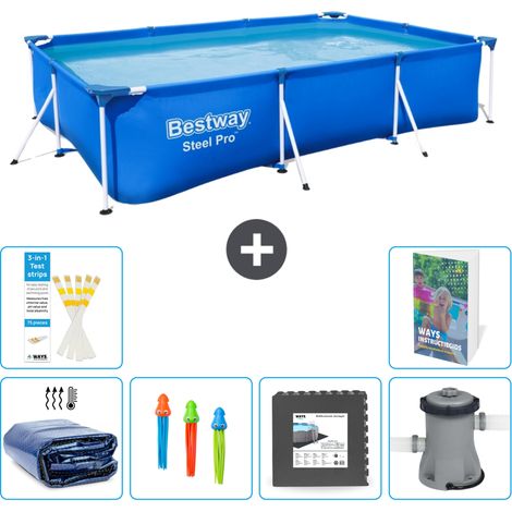 Bestway Piscina Bestway Steel Pro Rectangular - 300x201x66 cm - 7-piezas S3 (1/5)