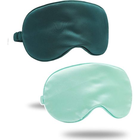 Masque De Sommeil - Satin Polyester Élasthanne Avec Doublure Coton - Pour Voyage Méditation Yoga Sieste - 1 Pièce (1/5)