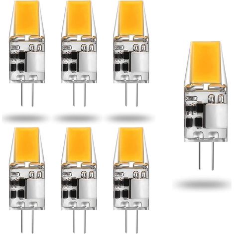 Ampoule G4 LED 5W 41mm - 12V, Blanc Chaud 3000K, Équivalent 50W Halogène, Lot de 6, Éclairage (1/5)
