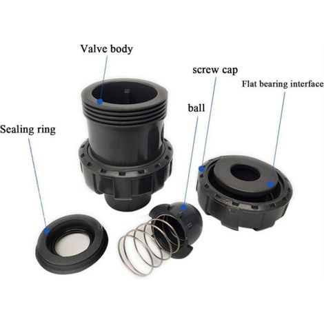 Clapet Anti-Retour À Boule - PVC - Pour Réseaux D Évacuation Par Gravité - Diamètres 20 25 32 40 50 63 Mm - Usage Intérieur (1/4)