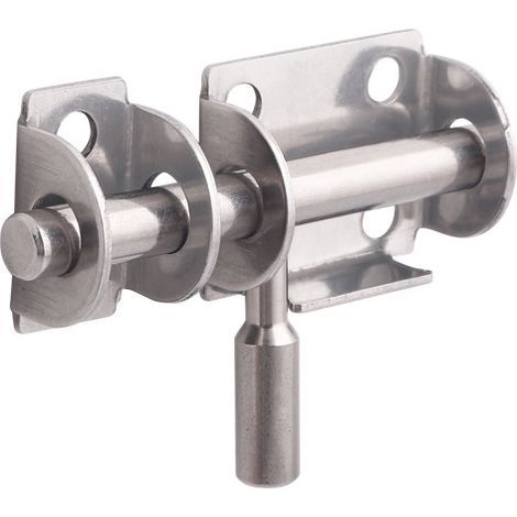 Lot de 4 Pièces Loquet de Porte en Acier Inoxydable - Verrou de Sécurité pour Portes de Salle de Bain, WC, Fenêtres, Meubles et Portes en Bois - Avec vis autotaraudeuses (1/5)