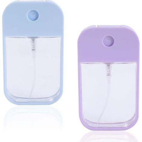 Lot de 2PCS Flacon Spray Vide,Vaporisateur Parfum,Pour Parfum,Huiles Essentielles et Cosmétiques,45ML,bleu, violet (1/5)