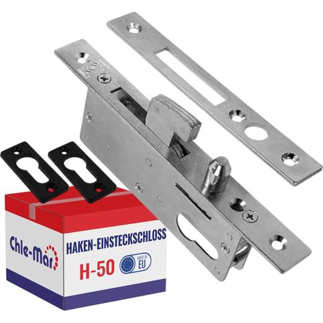 Serrure encastrée avec bouton rotatif - H-50 - Serrure de porte pour porte de chambre - Serrure de porte intérieure - Serrure pour porte de toilette (1/5)
