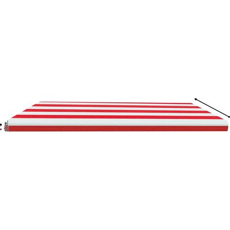 Cojín para asiento de exterior, material impermeable, comodidad y soporte, rojo. (1/2)