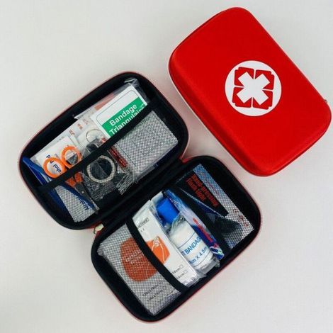 Trousse Premiers Secours - 21 x 13 x 5 cm - Pour Voiture Randonnée Sport Voyage - 440 g