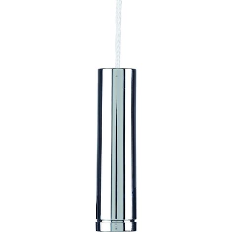 Croydex Cylindrical Chrome Bathroom Light Pull Cord Handle, 1m Long Cord (1/5)