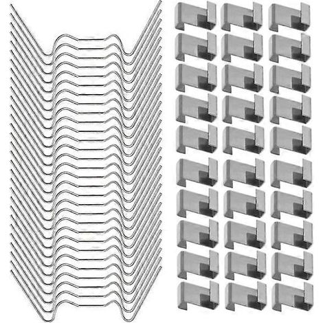 100 pinces de serre en acier inoxydable pour vitres de serre, supports et clips pour fenêtres de serre.