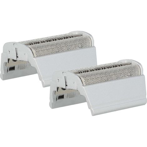 vhbw 2x Doppelscherfolie kompatibel mit Braun Flex XP/XP II 5795, 5796 Elektrorasierer + Rahmen, silber