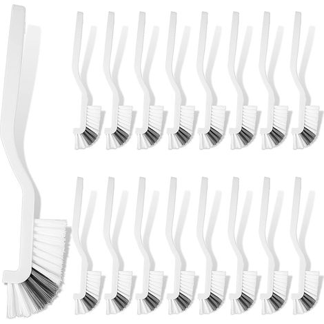 Lot de 24 brosses pour grilles de cuisine - Vente en gros - Brosse de nettoyage des coins et bords d'évier de salle de bain - Mini brosse à angle droit - Brosse pour le nettoyage en profondeur des rai (1/5)