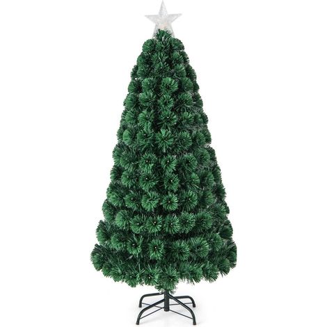 150 cm kunstlicher weihnachtsbaum mit 8 beleuchtungsmodi christbaum in glasfaseroptik