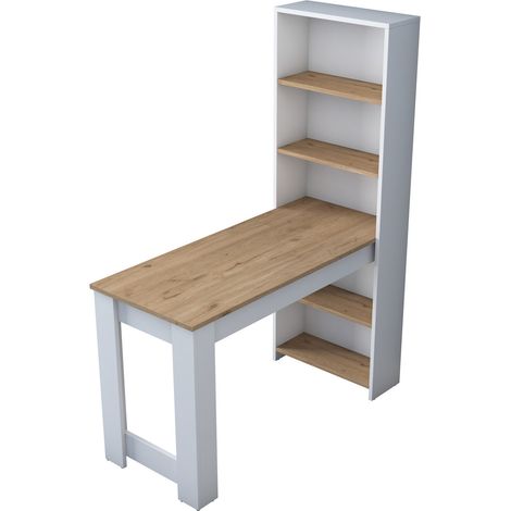 Esstisch mit Holzregalen "Jong" - 120 x 54 x 154 cm - Braun