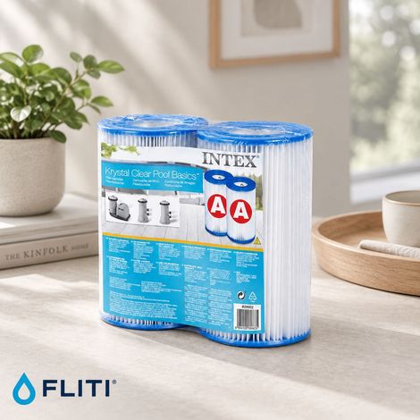 Lot de 2 Cartouches Filtrantes Type A pour Piscine - Compatible Pompes 530 à 1500 GPH - Filtre Bleu 10,8 x 21,6 cm (1/5)