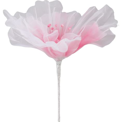 Wiederverwendbare Organzablume, 50 cm Durchmesser, leuchtende Farben, Rosa, Rot, handgefertigt, für Hochzeitsfotografie (1/5)