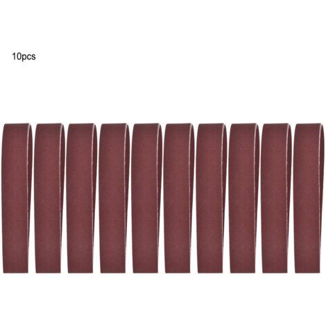 10 bandes abrasives de 760 x 25 mm, 30 x 1 pouce, pour ponceuse, grain 240-1000 (600) (1/5)