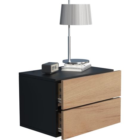 Comodino appeso a parete in legno Usal L 45 cm 30x45x32 - VCM