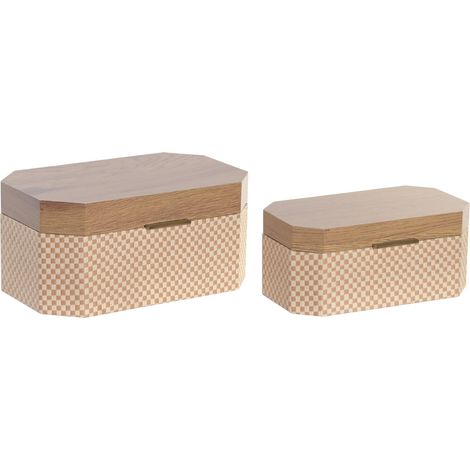 Caja Set 2 Madera 30X19X14 Natural (1/3)