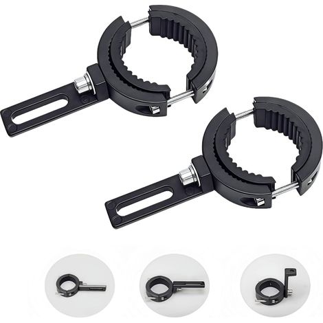 2 pièces Support Phare Moto, Support de fixation de phare antibrouillard, Supports de fixation de lampe de fourche avant (38 mm à 60 mm)