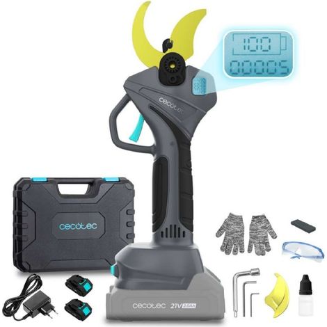 Cecotec Tijeras de Podar Eléctricas TitanCut 5000. 2 Baterías 21V, Motor sin Escobillas, Ramas hasta 40mm (1/5)