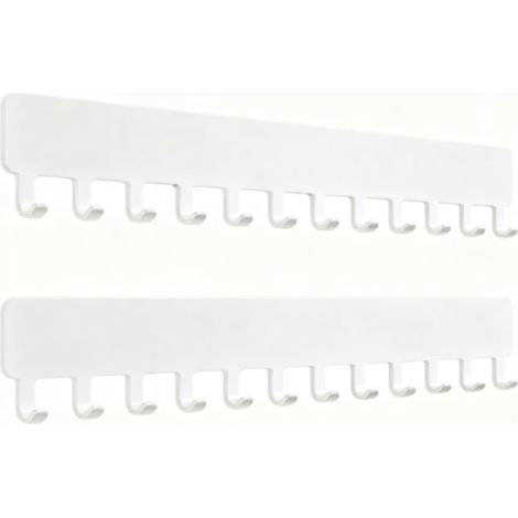 Rangement mural pour chaînes et bijoux :Étagère murale, support de chaîne, support de chaîne, support de rangement pour chaîne, support de bijoux suspendu au mur, blanc, 2 pièces (1/5)