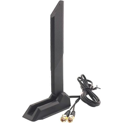 Antenna esterna WiFi 6 6E tri-band (6 GHz, 5,8 GHz, 2,4 GHz) con base magnetica, utilizzabile come antenna di ricambio per PC/computer desktop. (1/5)