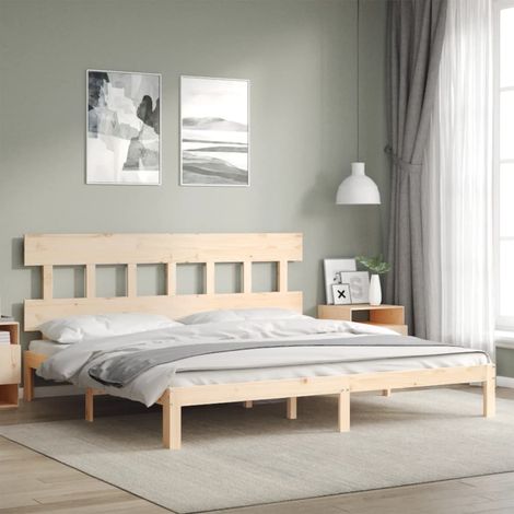 vidaXL Giroletto senza Materasso 200x200 cm in Legno Massello di Pino (1/5)